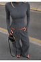 Women's Zippered Flexible Fit Blouse with Finger Detail - 2