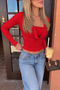 Women's Strapless Long Sleeve Degaje Collar Blouse
