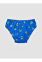 Özmarka New Season Blue Printed Boys' Underpants 3-Piece Set - 6