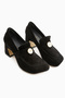 Agnes Genuine Leather Black Buckle Detailed Women's Heeled Shoes - 3