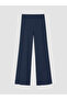 Vizyon New Season Navy Blue V-Neck Embroidered Women's Pajama Set - 8