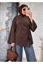 Women's Modal Fabric Side Gathered Asymmetrical Tunic with Tie Detail 0248 - 4