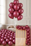 Metallic Burgundy Macaron Blue Birthday Balloon Chain and Adhesive Set Concept Party Decoration Light M. - 5