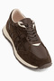 Wendy Genuine Leather Brown Suede Mesh Detailed Lace-Up Women's Sneaker