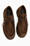 Trudy Brown Suede Lace-Up Thick Sole Women's Loafer - 4