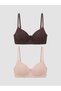Vizyon New Season Brown Non-Wired Non-Padded Triangle Bra Set of 2