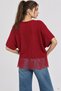 Lace Seasonal Oversize Knitwear Blouse 4421 Lki̇0074 Red - 4