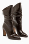Lindy Brown Zippered Heeled Long Design Boots - 3