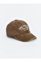 Vizyon New Season Brown Embroidered Boys' Gabardine Cap Hat - 3