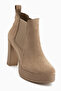 Mersa Mink Suede Platform Heeled Women's Boots