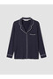 Ozmarka New Season Navy Blue Polka Dot Women's Pajama Set - 2