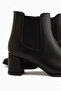 Carol Genuine Leather Black Heeled Women's Boots - 5