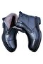 Jf-25992 Men's Genuine Leather and Fur Lined Double Zipper Casual Boots