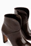 Janis Brown Croco Heeled Women's Boots - 4
