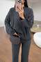 Selanik Knitted Anthracite Sweater with Cuff Button Detail - 4