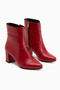 Amalia Genuine Leather Red Heeled Women's Boots - 4