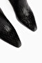 Dona Black Patent Leather Heeled Women's Boots - 4