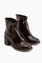 Nita Brown Belt Detailed Heeled Women's Boots - 3