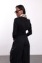 Black Boat Neck Blouse - 5
