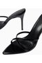Donatella 100 Patent Leather Look Vegan Leather Thin Heeled Women's Sandals, Stylish and Elegant - 4