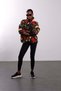 Navy Blue Patterned Fleece Jacket 23221 - 4
