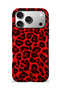 Compatible with iPhone 17 Pro Max / 18 Pro Max - Red Leopard, Double Layer Cover, Glossy Surface Protective Case