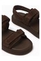 Adjustable Suede Velcro Sandals - 4