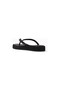 Flat Leather X Gi Thong Flip Flops Sandals Black - 3