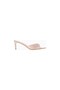 Belle 65 Light Pink Satin Pointed Toe, Handmade Elegant Mule Sandals