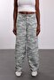 Gray Patterned Trousers 19153 - 4