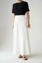 White Scarf Detailed Side Zipper Midi Skirt - 7