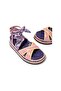 Orson Cross Scarf 100% Suede Luxury Design Plain Women's Sandals - 5