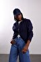 Navy Blue Hooded Knitwear Cardigan 151275 - 2