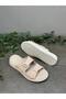 Mink Leather Double Velcro Women's Orthopedic Slippers - 3