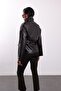 Brown Belted Faux Leather Jacket 2072 - 6