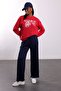 Navy Blue Elastic Waist Draped Trousers 17095 - 2
