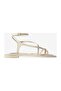 Edna Leather Sandals, Eggshell Cream