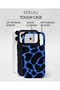 Compatible with iPhone 17 Pro Max / 18 Pro Max - Blue Leopard, Dual Layer Cover, Glossy Surface Protective Case - 3