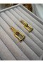 Modern Chain and Ball Detailed Gold Color Earrings Stylish Women's Accessory