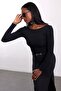 Black Boat Neck Long Sleeve T-Shirt 2517 - 2