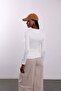 Ecru Snap Fastener Long Sleeve T-Shirt 2680 - 6