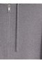 Gray Hooded Women's Knitwear Cardigan - 6