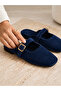 Women's Velvet Suede Buckle Mule Slippers Home Slippers Dowry Slippers Gift Stylish Slippers Stc1365 - 5