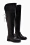 Monie Black Lace Detailed Women's Over-The-Knee Boots - 6