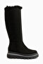 Edna Black Suede Fur Detailed Women's Boots - 2