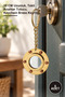 5 Pieces Brass Keychain – 10 cm Length, Single Key Holder, Keychain Brass Keyring
