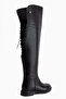 Monie Black Lace Detailed Women's Over-The-Knee Boots - 5