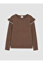 I Ruffle Detailed Zero Roba Collar Girl's T-Shirt from Freezen Store