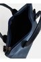 Navy Blue Leather Look Women's Shoulder Bag - 3
