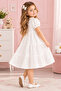 Girl's White Buttoned Dress - 2